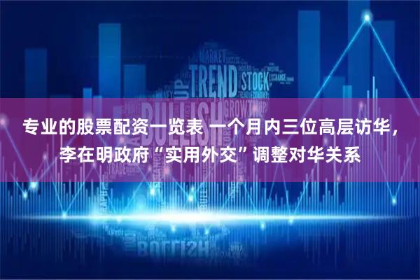 专业的股票配资一览表 一个月内三位高层访华，李在明政府“实用外交”调整对华关系